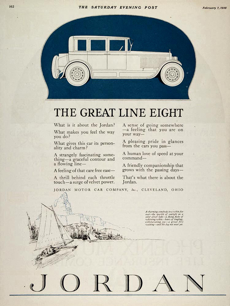 1925 Jordan Auto Advertising